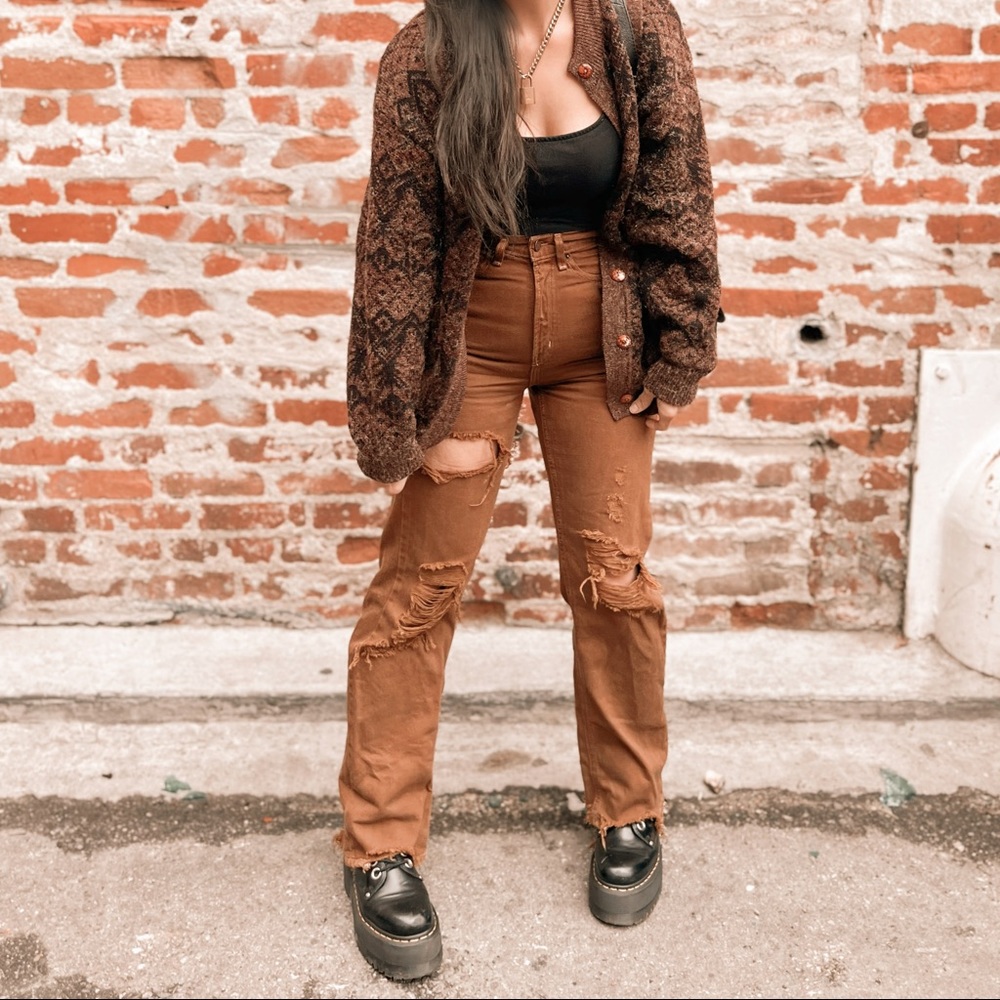 Urban Outfitters BDG High-Waisted Cowboy Jean Brown Size 26